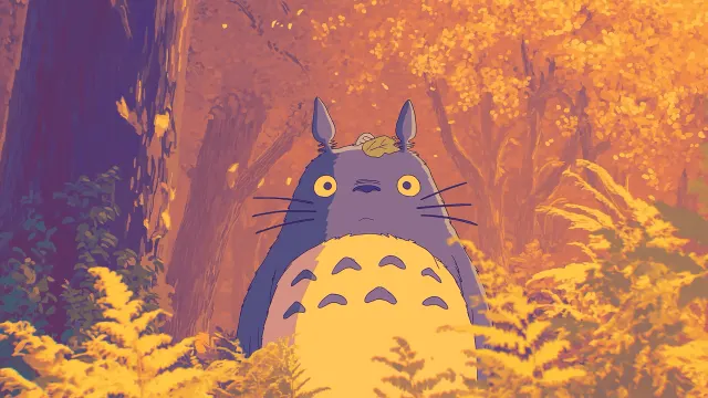 Totoro Spirit Of The Forest Yellow Glow Cute Gif wallpaper on Pixipics