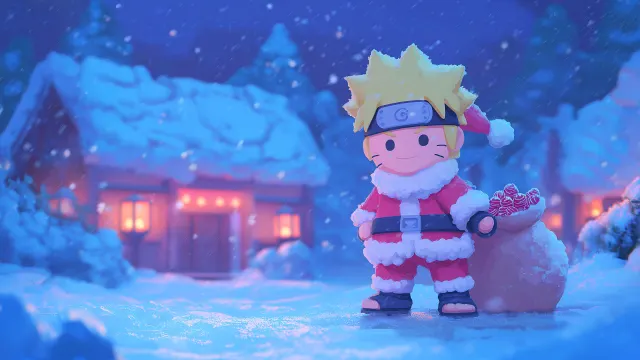 Naruto Smiling In Santa Suit wallpaper on Pixipics
