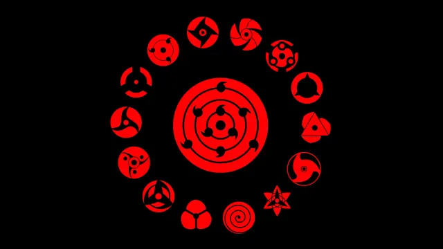 Naruto Sharingan Mangekyou Forms Black wallpaper on Pixipics