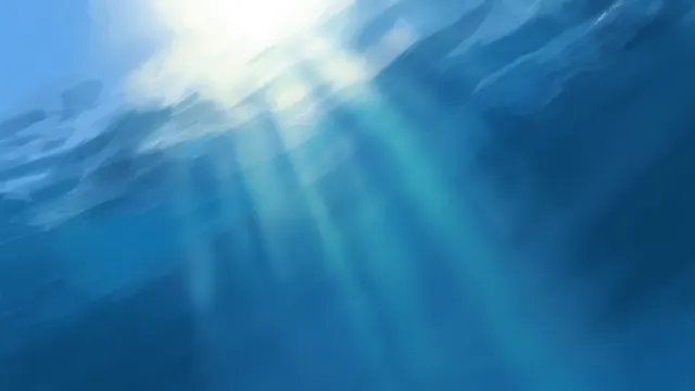Deep Ocean Aesthetic Sun Rays Piercing Water Surface wallpaper on Pixipics