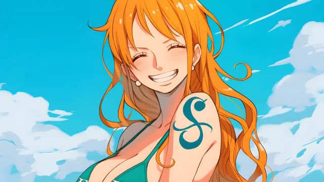 One Piece Nami Sunny Anime Smile wallpaper on Pixipics