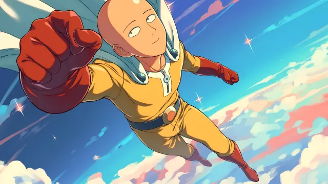 One Punch Man Saitama Peaceful Galaxy wallpaper on Pixipics