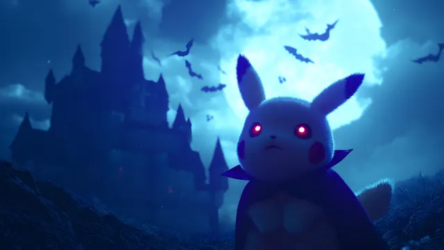 Pokemon Pikachu Vampire Count Dark Castle wallpaper on Pixipics