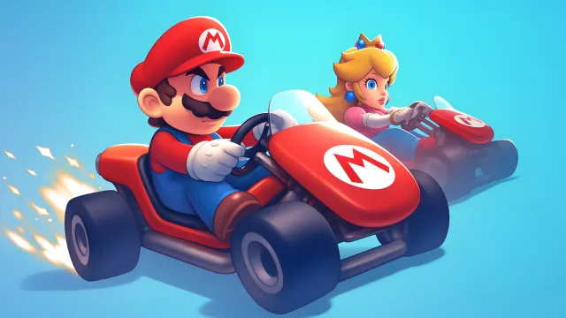 Mario Kart Princess Peach Driving wallpaper on Pixipics