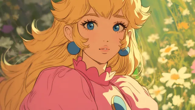 Princess Peach Anime Art wallpaper on Pixipics