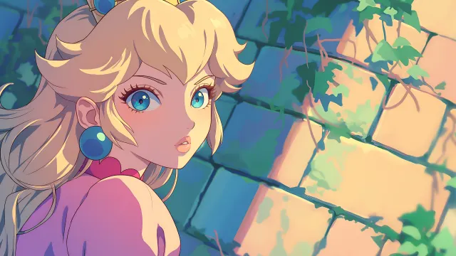 Princess Peach Art Style wallpaper on Pixipics