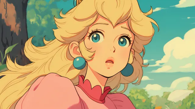 Super Mario Princess Peach Surprise wallpaper on Pixipics