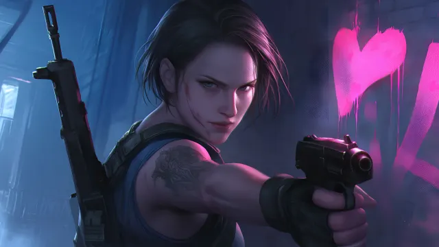 Epic Jill Valentine Resident Evil Valentines wallpaper on Pixipics