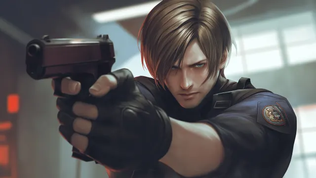 Resident Evil Leon S Kennedy Gun wallpaper on Pixipics
