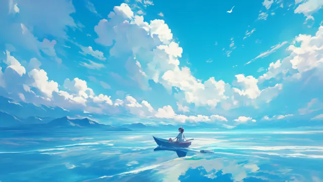 Dreamy Cloudscape Serene Waters wallpaper on Pixipics