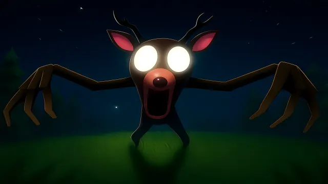99 Nights In The Forest Deer Glowing Eyes wallpaper on Pixipics