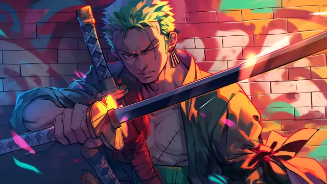 Roronoa Zoro Graffiti One Piece wallpaper on Pixipics