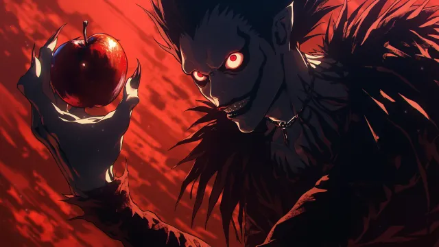Death Note Shinigami Apple Creepy Smile wallpaper on Pixipics