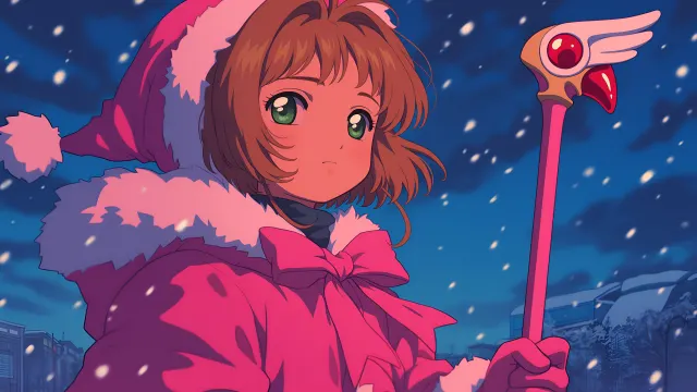Sailor Moon Chibi Pink Winter Suit wallpaper on Pixipics