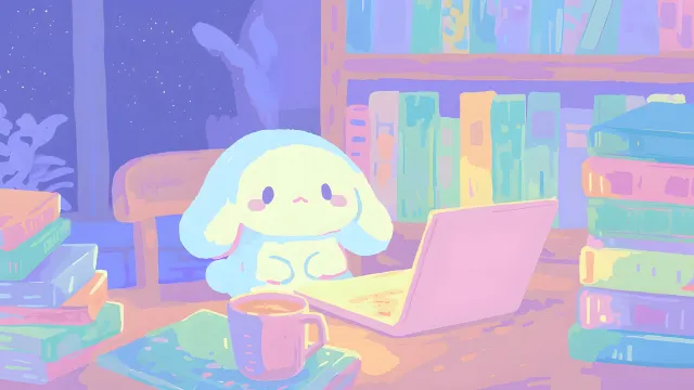 Cinnamoroll Cozy Study Laptop Kawaii wallpaper on Pixipics