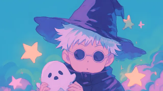 Gojo Satoru Halloween Costume Chibi Style wallpaper on Pixipics