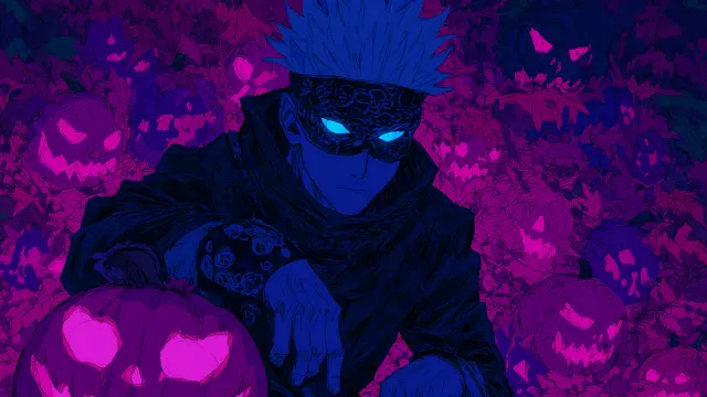 Jujutsu Kaisen Gojo Satoru Midnight Trick Or Treat wallpaper on Pixipics