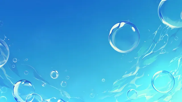 Bubbles Blue Ocean Vibe wallpaper on Pixipics