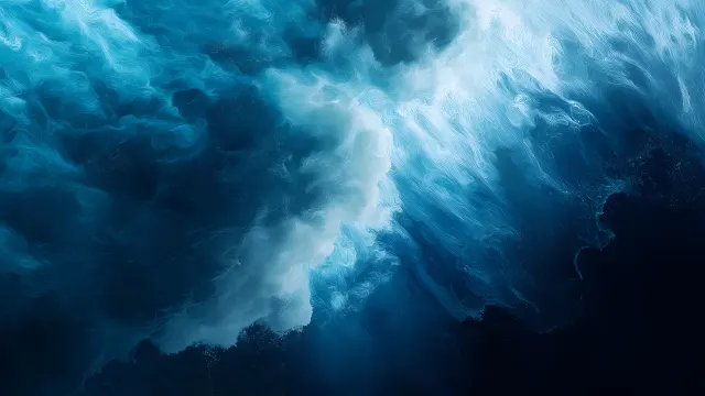 Deep Sea Waves Blue Ocean Macos wallpaper on Pixipics