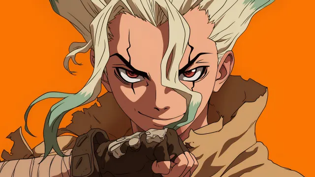 Dr Stone Senku Ishigami Orange wallpaper on Pixipics
