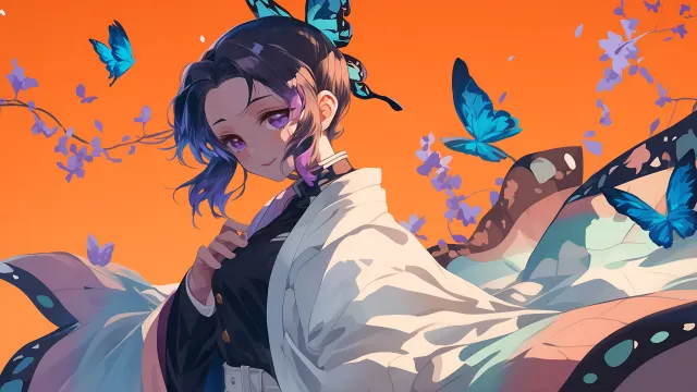 Demon Slayer Shinobu Kocho Butterfly Dance wallpaper on Pixipics