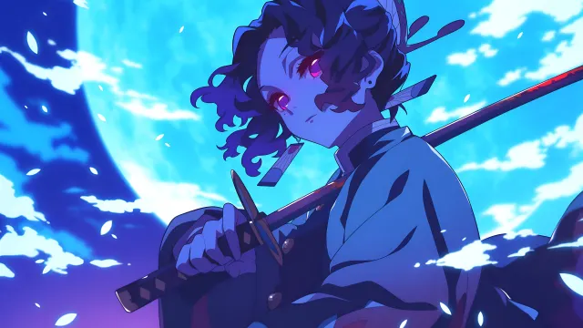 Shinobu Demon Slayer Blue Moon wallpaper on Pixipics