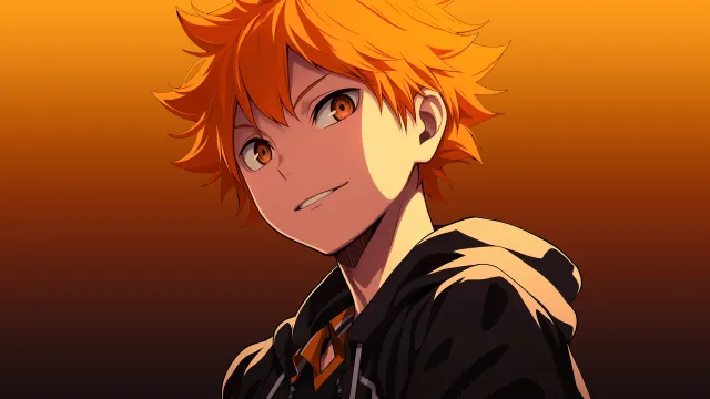Haikyuu Hinata Dark Orange wallpaper on Pixipics