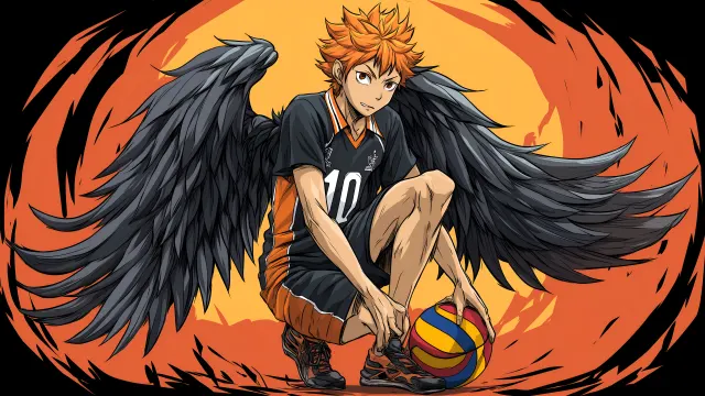Haikyuu Hinata Shoyo Winged Volleyball Anime wallpaper on Pixipics