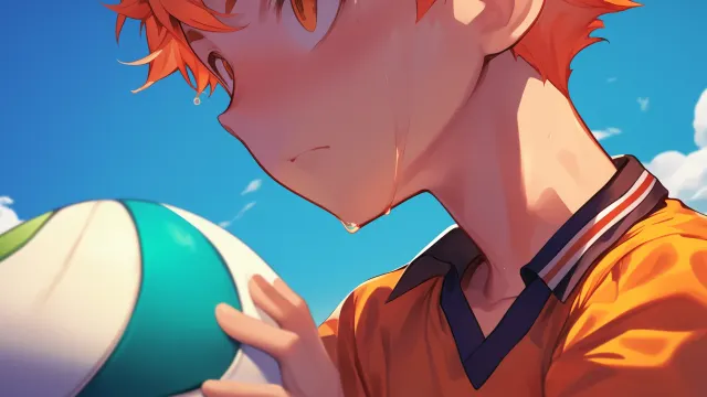 Haikyuu Hinata Sweat Volleyball wallpaper on Pixipics