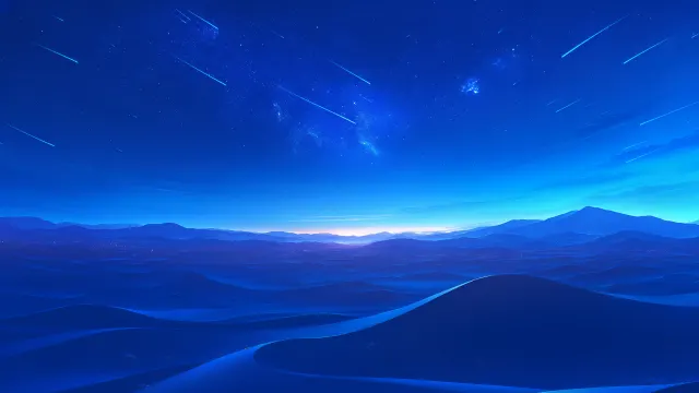 A Cool Blue Desert Scene wallpaper on Pixipics