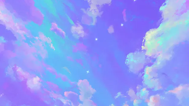 Dreamy Pastel Sky With Shining Stars wallpaper on Pixipics