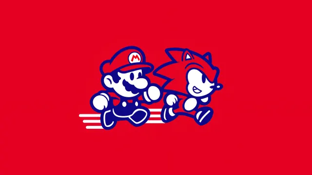 Mario And Sonic In A Classic Style wallpaper on Pixipics