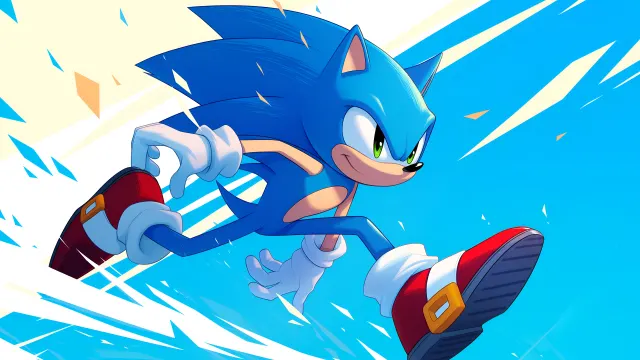 Sonic Running At Super Speed wallpaper on Pixipics