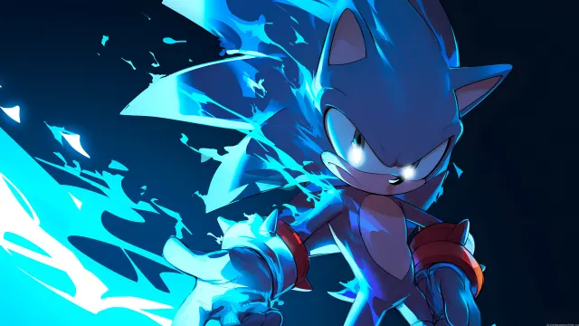 Sonic The Hedgehog Blue Flames wallpaper on Pixipics