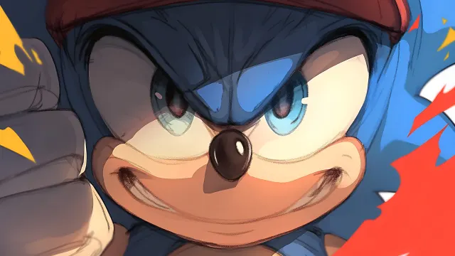 Sonic The Hedgehog Close Up Face wallpaper on Pixipics