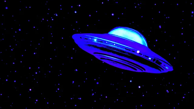 Ufo In Deep Space Purple Stars Black Sky wallpaper on Pixipics