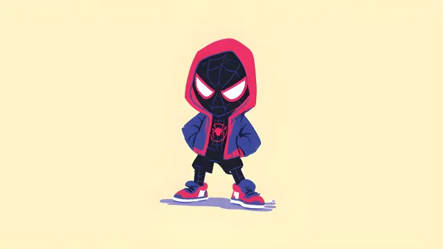 Chibi Miles Morales Hoodie Style wallpaper on Pixipics