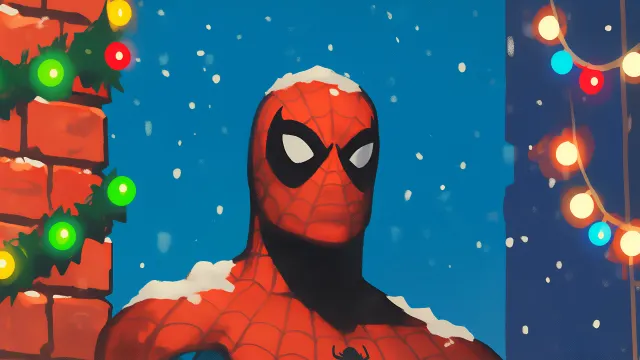 Spider Man Winter Snow Christmas wallpaper on Pixipics