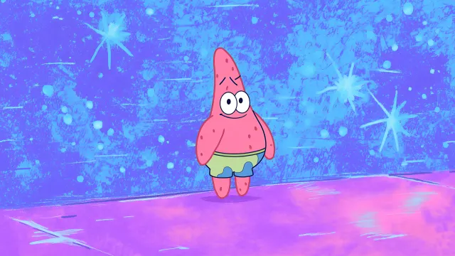 Spongebob Patrick Star Surreal Purple Blue Dimension wallpaper on Pixipics
