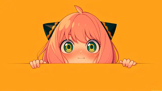Spy X Family Anya Forger Peeking wallpaper on Pixipics