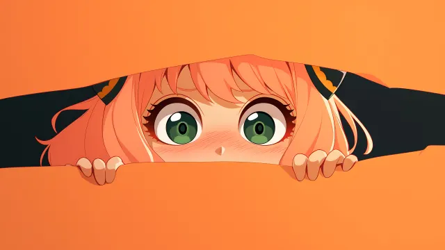 Spy X Family Anya Forger Peeking Out wallpaper on Pixipics