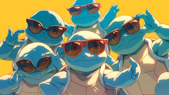 Pokemon Squirtle Squad Sunglasses wallpaper on Pixipics