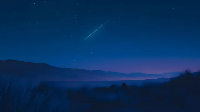 Shooting Stars Desert Dunes Midnight Sky wallpaper on Pixipics