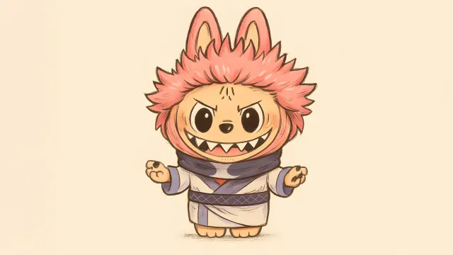 Jjk Sukuna X Labubu Anime Mashup wallpaper on Pixipics