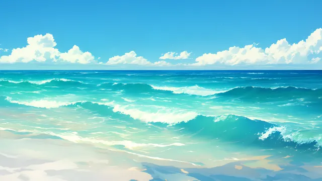 Tropical Sea Breeze Blue Ocean Waves wallpaper on Pixipics