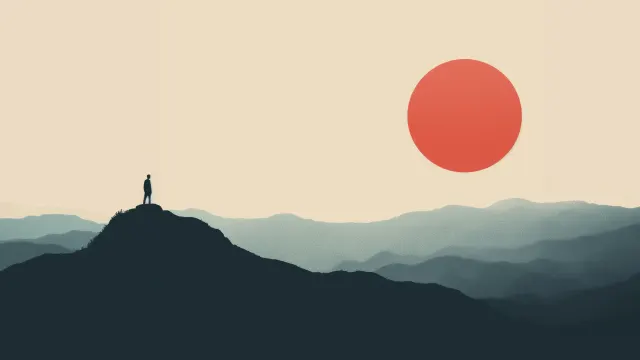 Mountain Sunrise Solitude wallpaper on Pixipics