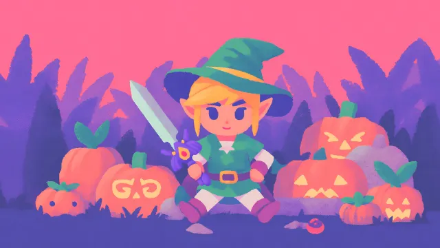 Legend Of Zelda Link Chibi Witch Master Sword wallpaper on Pixipics