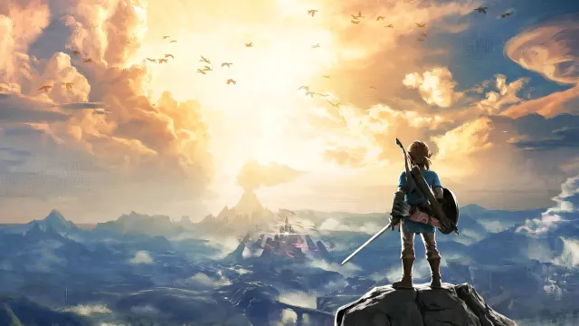 The Legend Of Zelda Link Watching The Golden Sunrise wallpaper on Pixipics