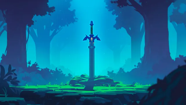 The Legend Of Zelda Sword In The Deep Woods Gif wallpaper on Pixipics