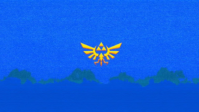 The Legend Of Zelda Triforce Blue Sea Retro wallpaper on Pixipics